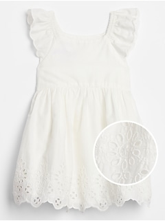 baby girl white eyelet dress