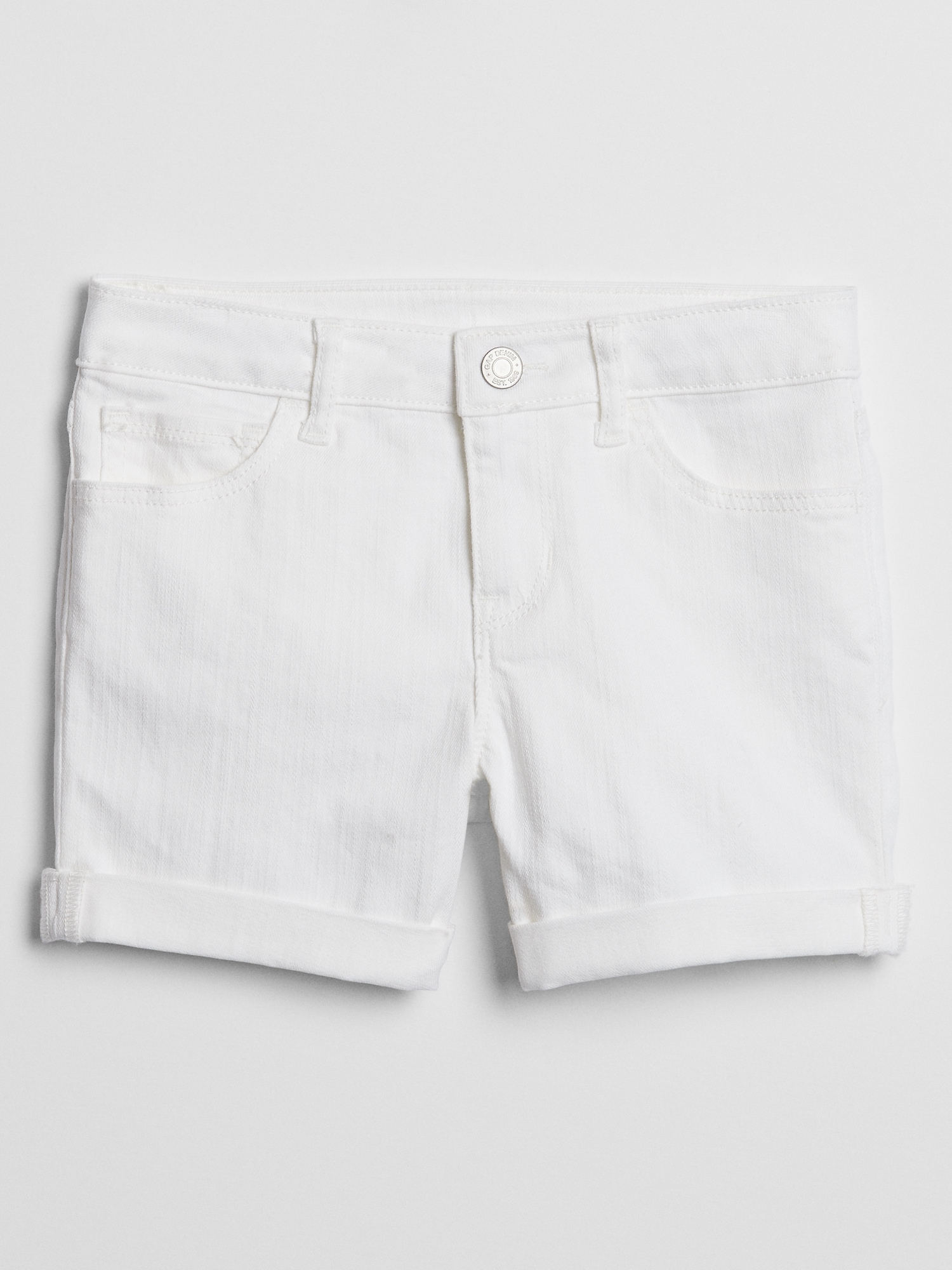 high waisted white jean shorts