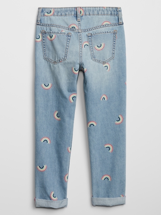 Image number 2 showing, Kids Rainbow Girlfriend Jeans