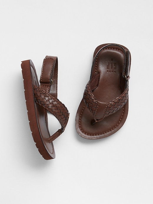 View large product image 1 of 1. babyGap Faux-Leather Flip Flops