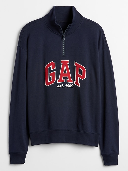 Image number 3 showing, Half-Zip Logo Pullover Sweater