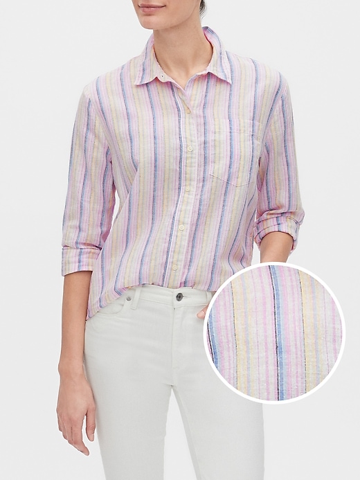 Image number 1 showing, Stripe Shirt in Linen