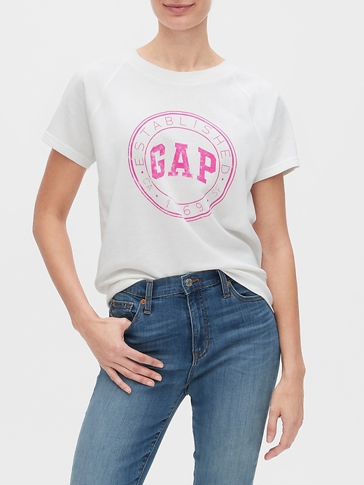 View large product image 1 of 1. Gap Logo Short Sleeve Sweatshirt