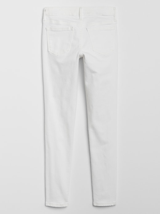 Image number 3 showing, Kids Super Skinny White Jeans