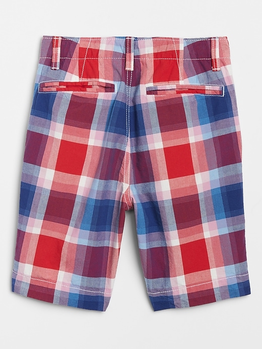 Image number 3 showing, Kids Flat Front Shorts in Plaid