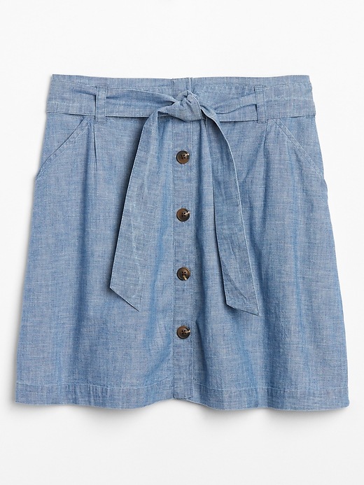 Image number 3 showing, Chambray Mini Skirt