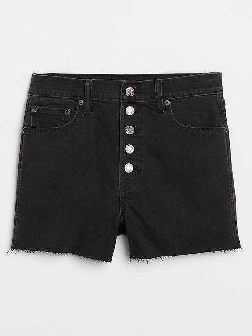 Image number 3 showing, 3.5" High Rise Shorts With Button Fly
