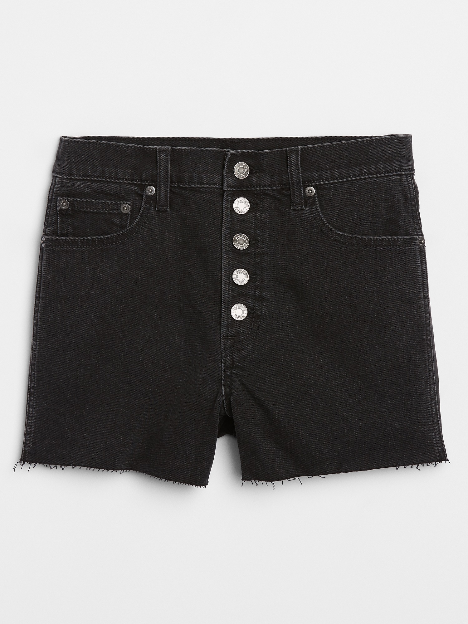 3 button high waisted shorts