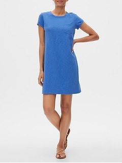 blue shirt dress