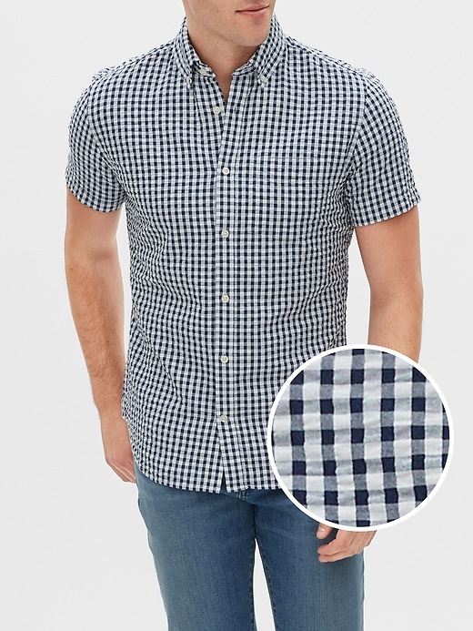 View large product image 1 of 1. Button-Front Shirt