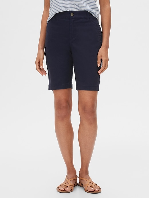 View large product image 1 of 1. 9" Khaki Bermuda Shorts