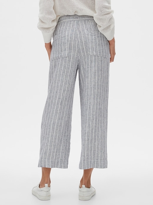 Wide Leg Crop Pants in Linen Gap Factory