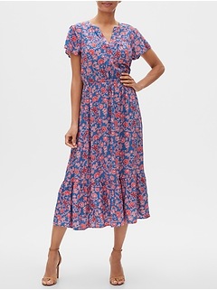 gap blue floral dress