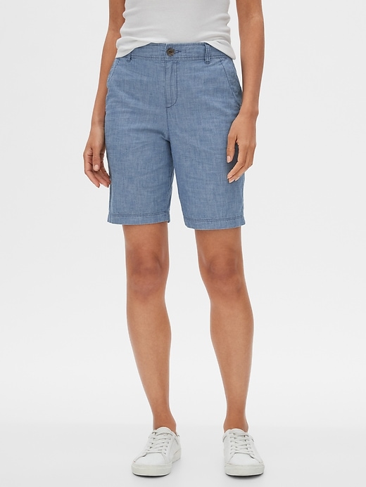 Image number 1 showing, 9" Khaki Bermuda Shorts