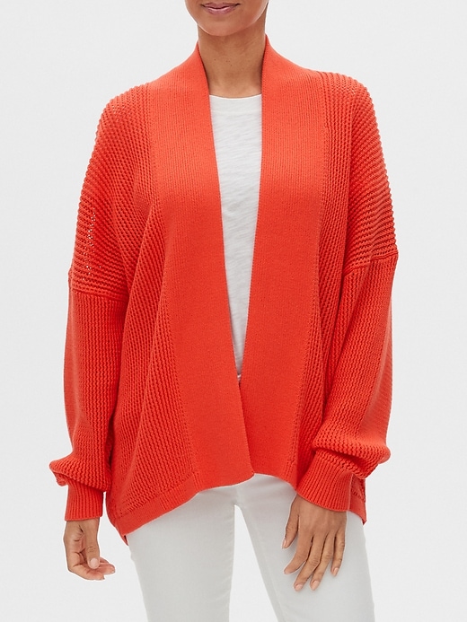View large product image 1 of 3. Open-Front Cardigan