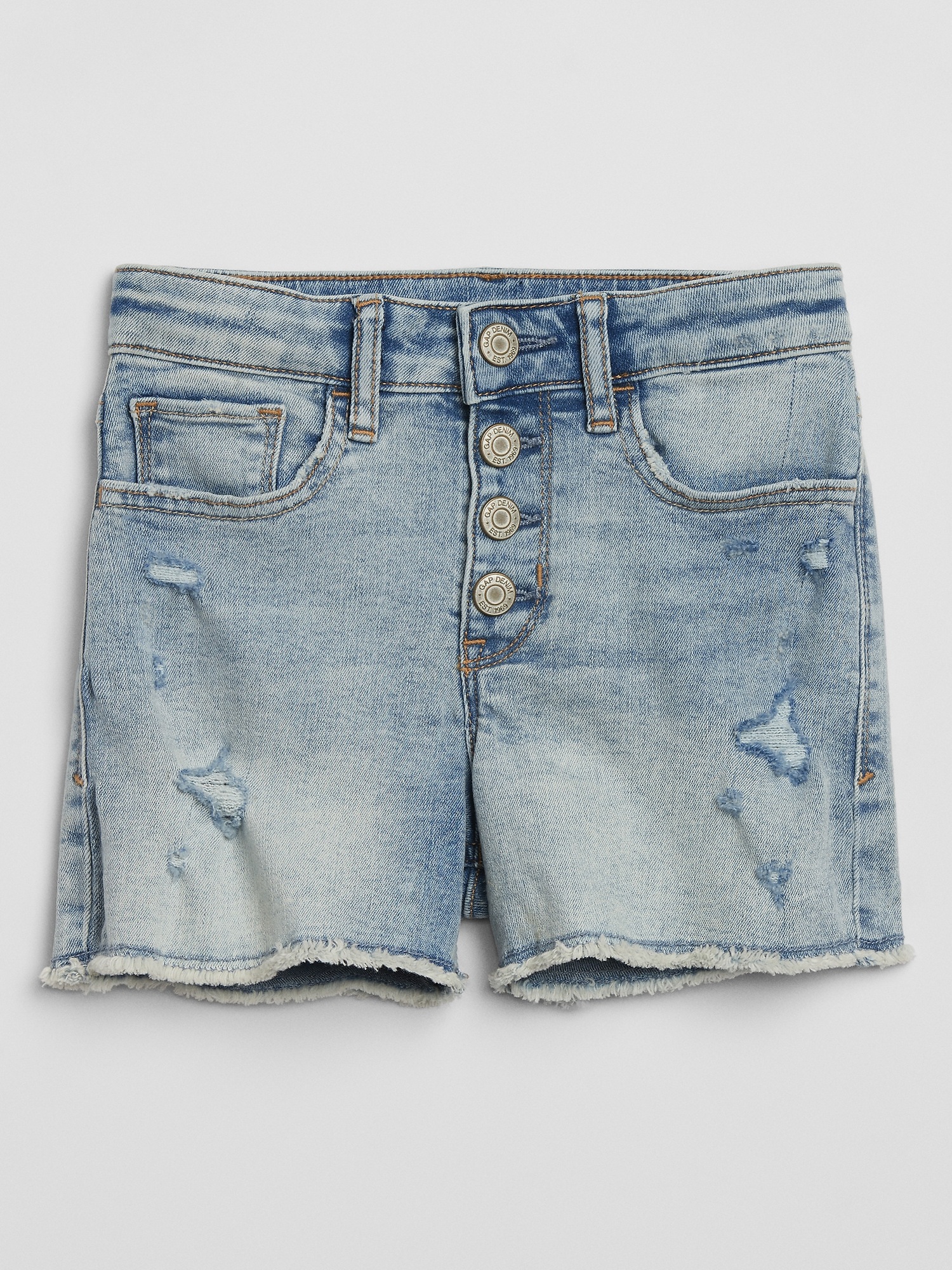 kids high waisted jean shorts