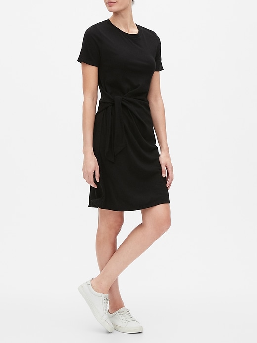 ワンピース THEREDTHREAD S tie shirt dress THEREDTHREAD / ザレッドスレッド】S tie shirt dress