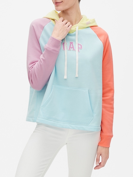 View large product image 1 of 1. Gap Logo Pullover Hoodie in Fleece