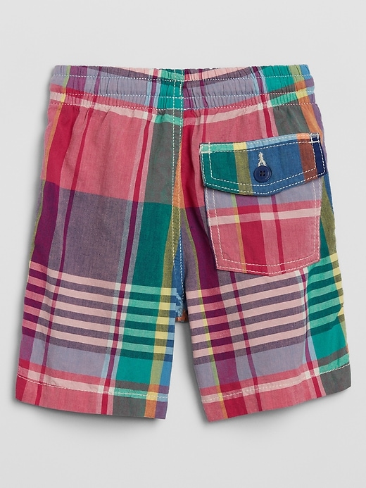 Image number 2 showing, Toddler Plaid Pull-On Shorts