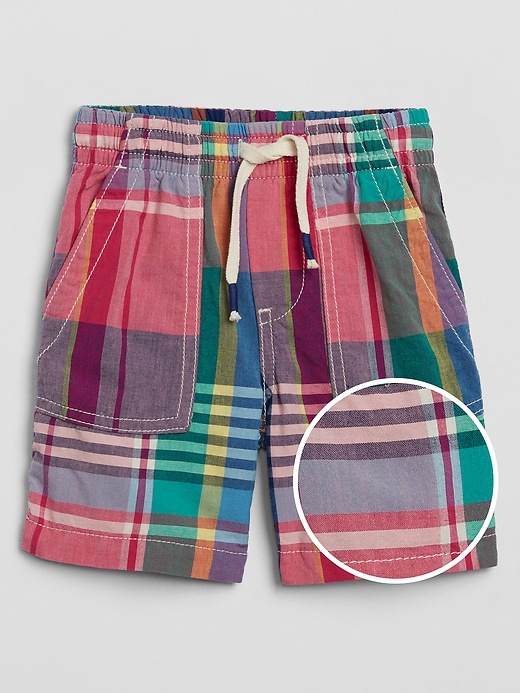 Image number 1 showing, Toddler Plaid Pull-On Shorts
