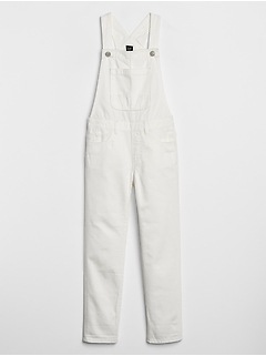 black and white overalls