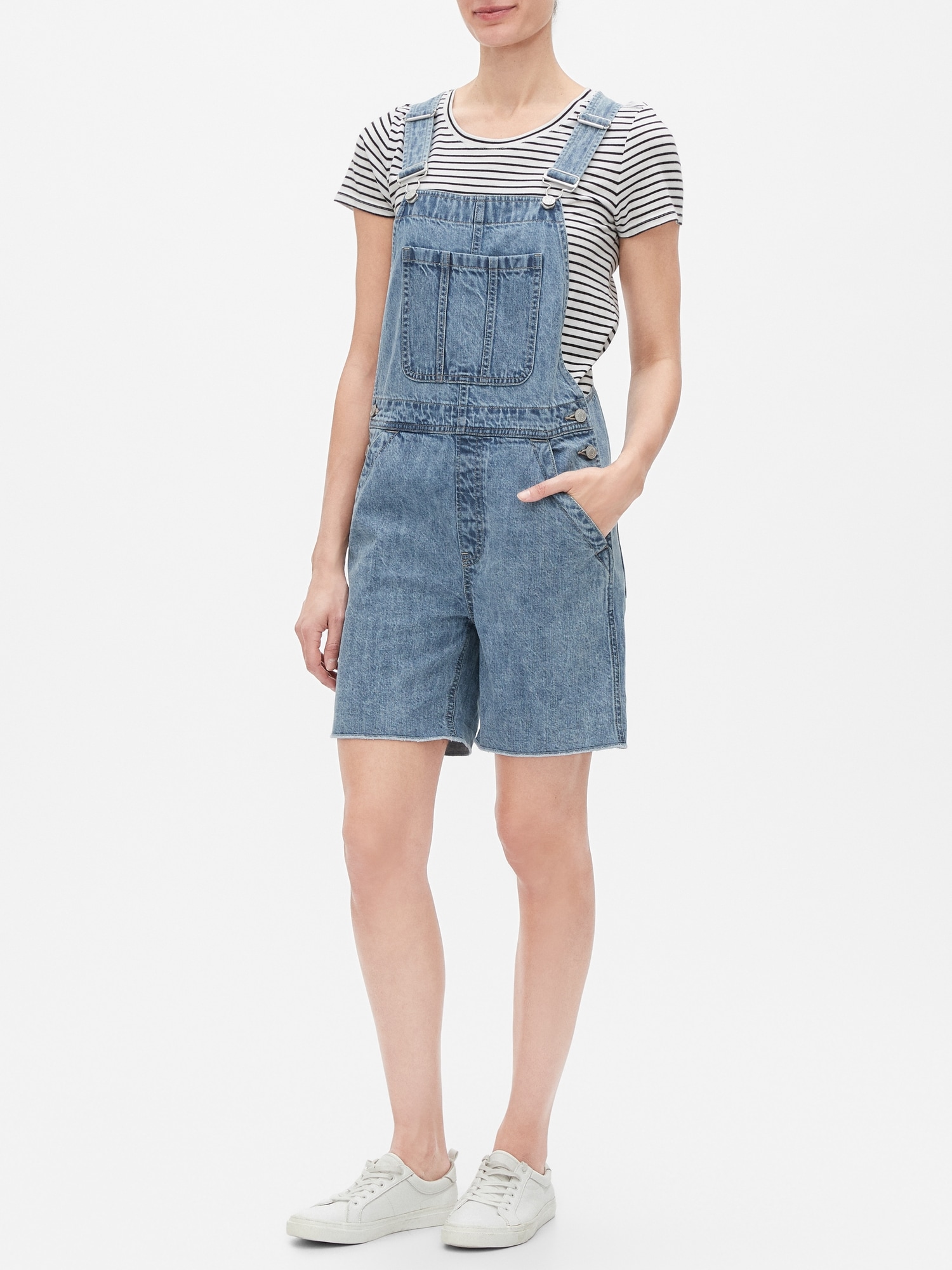 denim shortalls womens