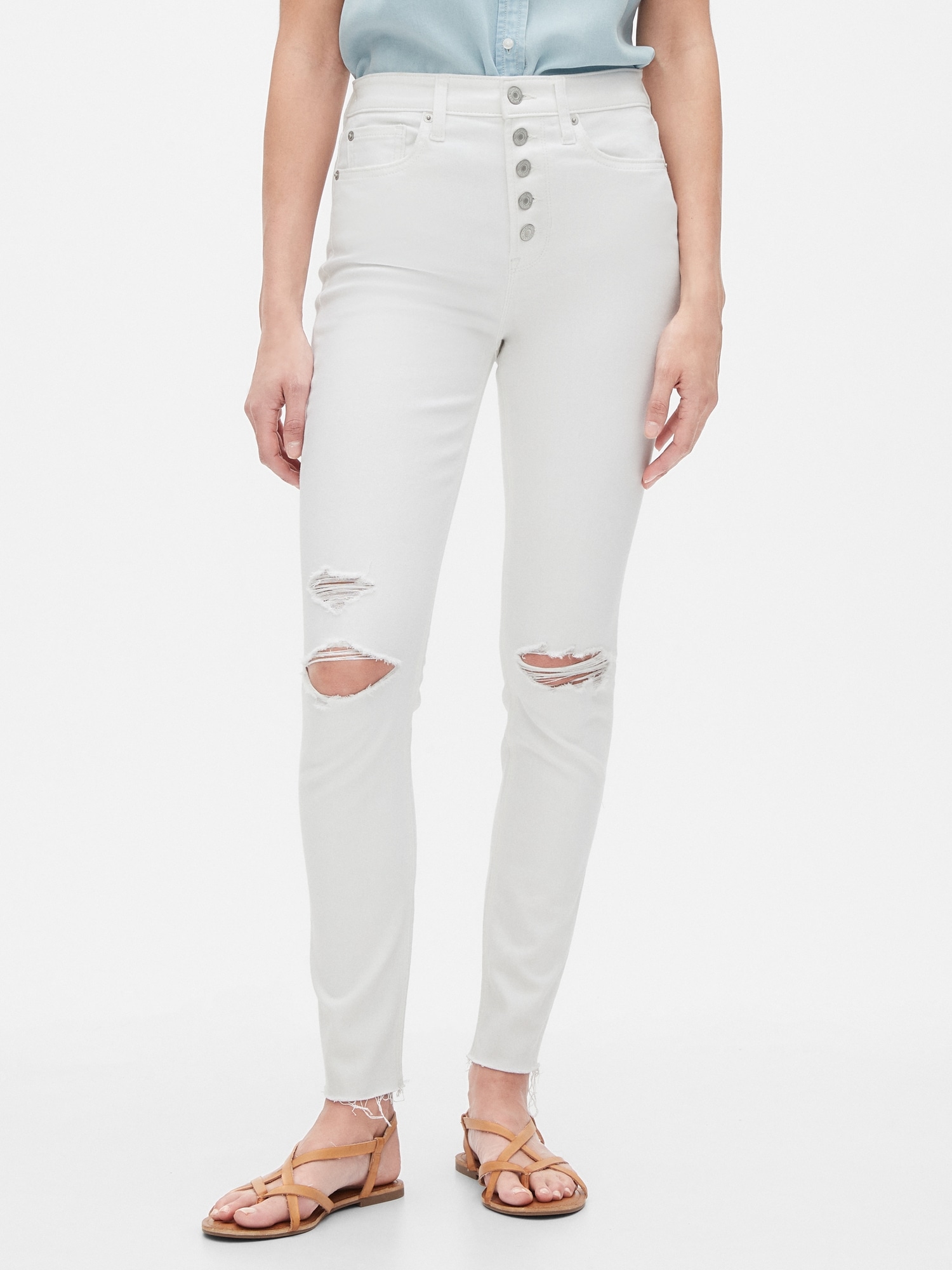 gap factory white jeans