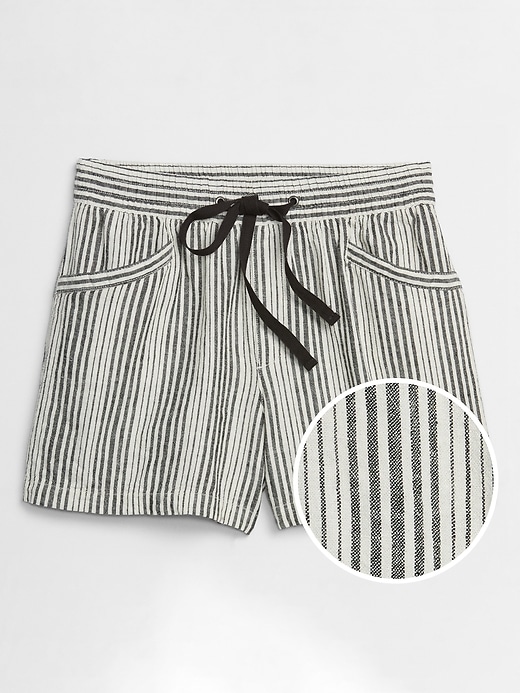 Image number 4 showing, Pull-On Shorts in Linen-Cotton