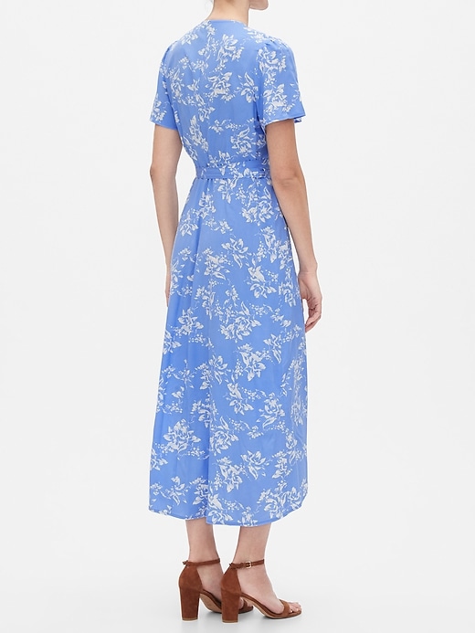 Image number 4 showing, Print Midi Wrap Dress