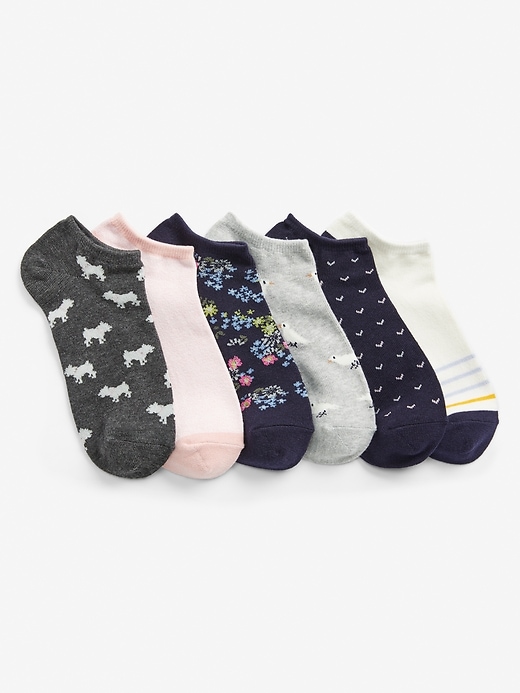 View large product image 1 of 1. Print Ankle Socks (6-Pack)