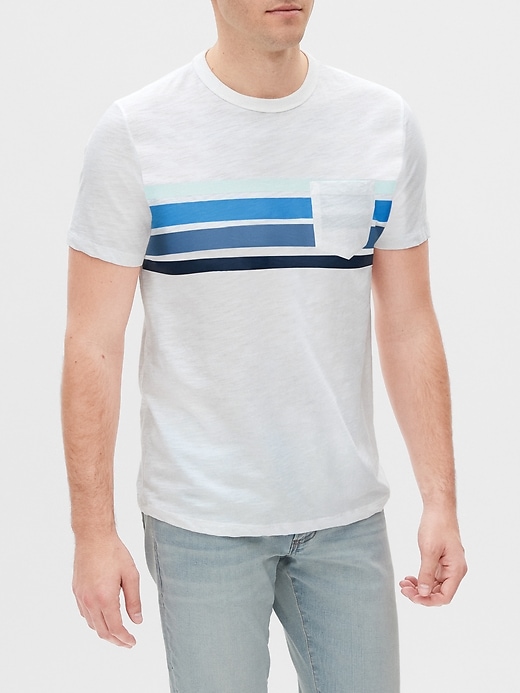 View large product image 1 of 1. Lived-In Stripe T-Shirt
