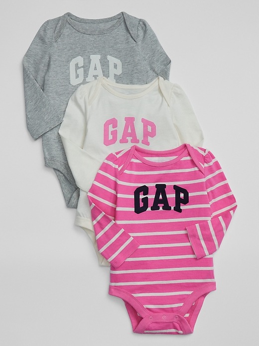 View large product image 1 of 1. Baby Gap Logo Bodysuit (3-Pack)