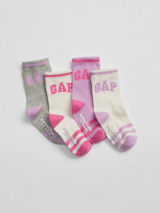 View large product image 1 of 1. babyGap Logo Crew Socks (4-Pack)