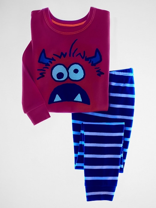 Image number 2 showing, babyGap Monster PJ Set