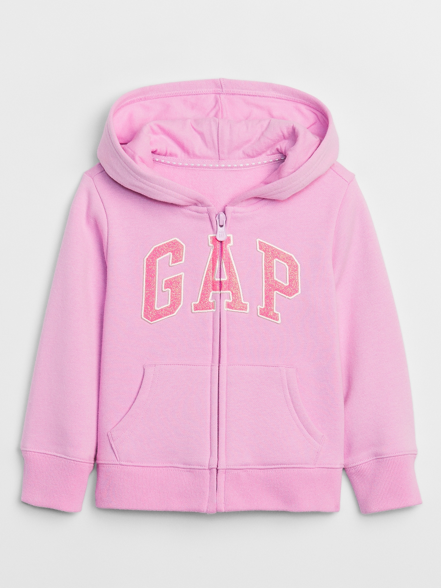 GAP big logo zip hoodie キラキラ 平成 ピンク Gap Logo Zip Hoodie In Fleece | Gap Factory