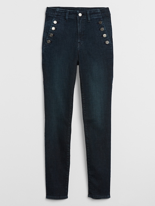 Image number 3 showing, High Rise Universal Legging Jeans With Button Pockets