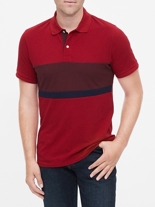 Image number 4 showing, Colorblock Pique Polo Shirt