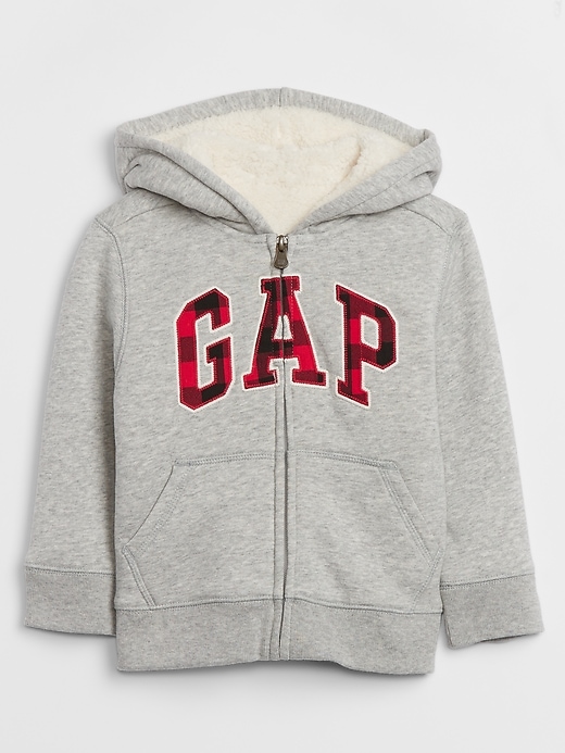 View large product image 1 of 1. Toddler Cozy Gap Logo Sherpa Hoodie