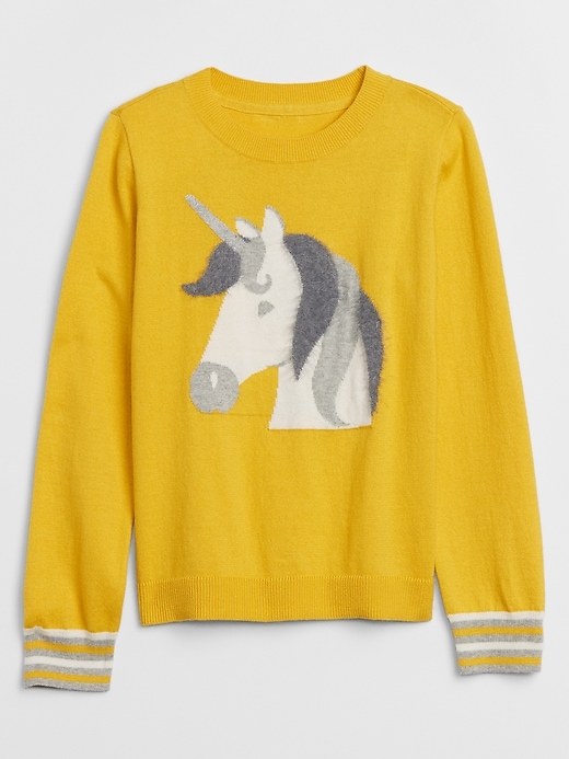 Kids Crewneck Unicorn Graphic Sweater Gap Factory