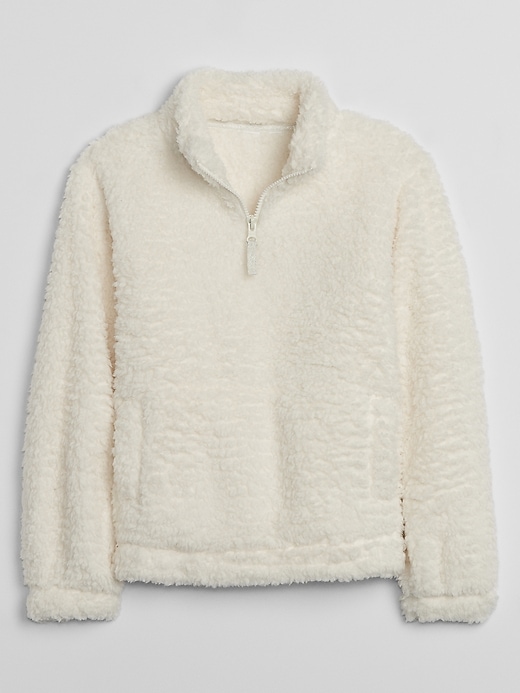View large product image 1 of 1. Kids Half-Zip Sherpa Pullover