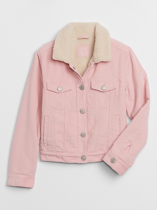 Image number 1 showing, Kids Cord Pink Icon Jacket