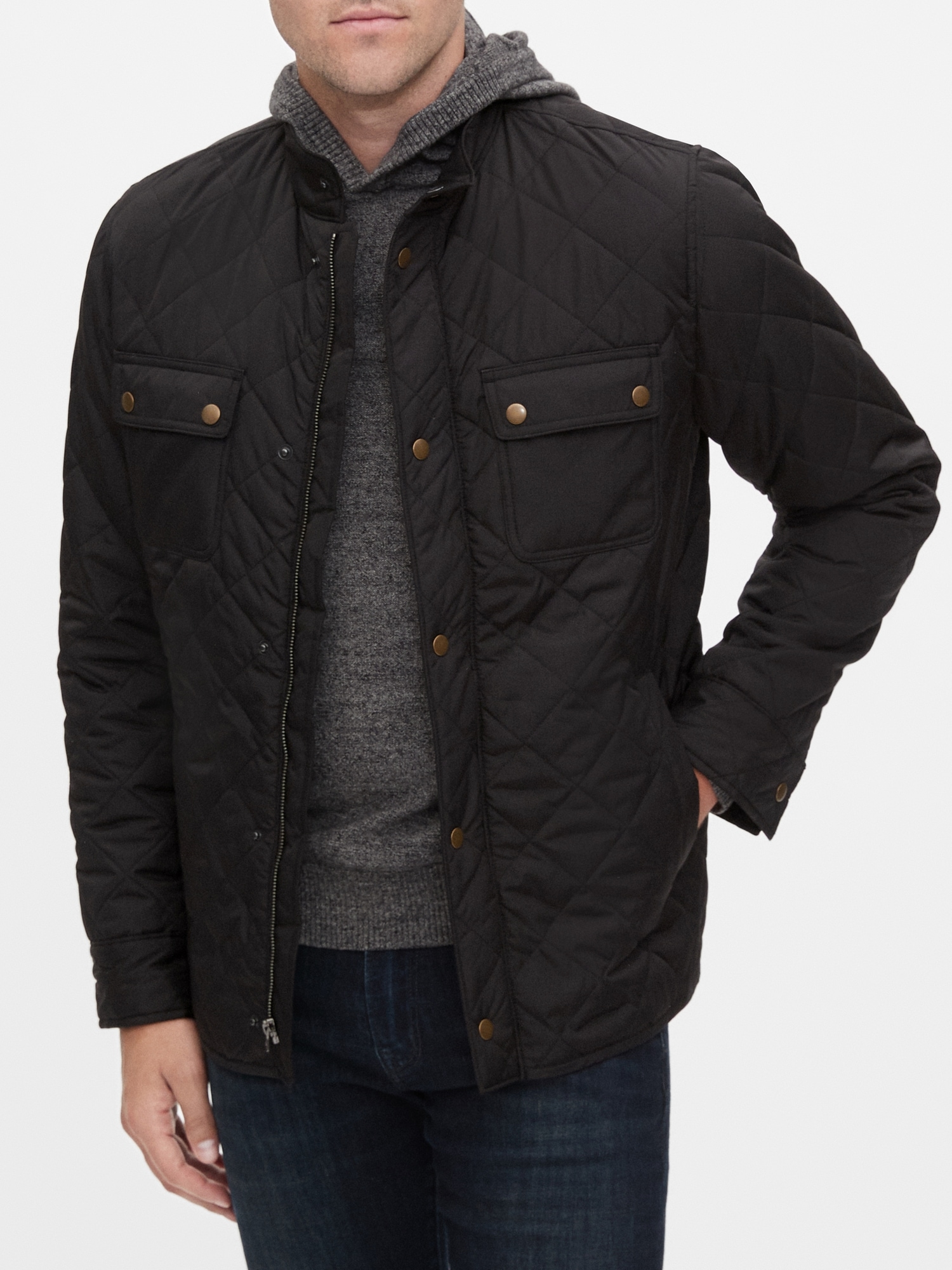 gap mens quilted jacket