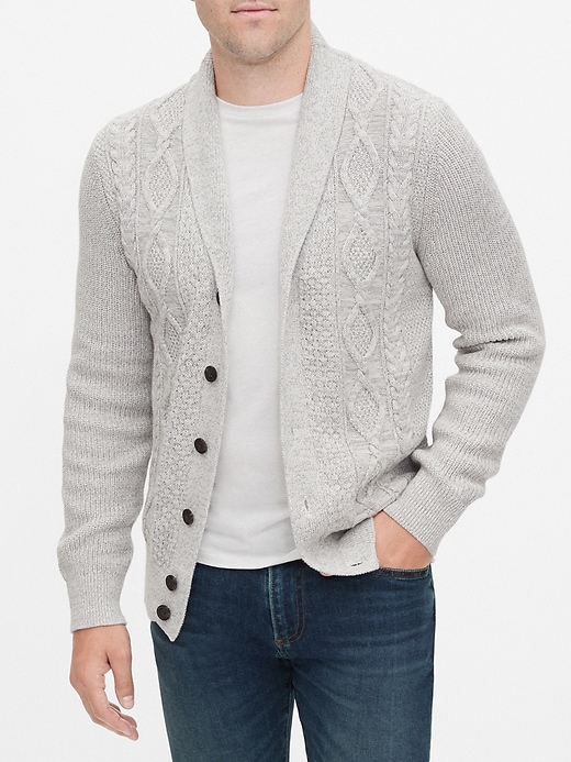 View large product image 1 of 1. Cable-Knit Cardigan
