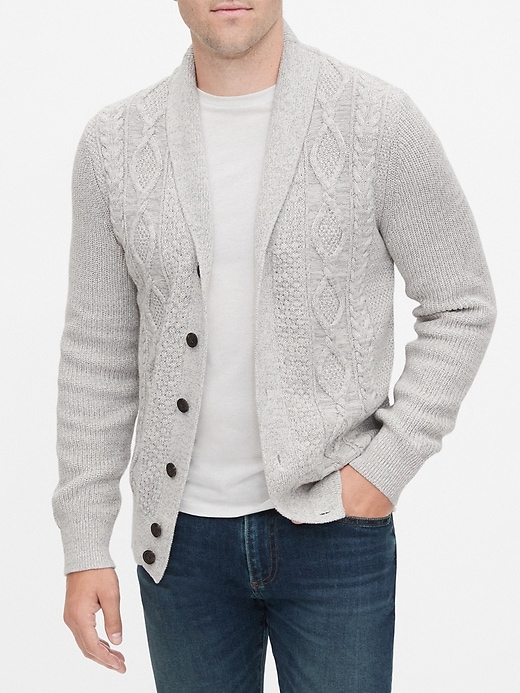 Image number 5 showing, Cable-Knit Cardigan