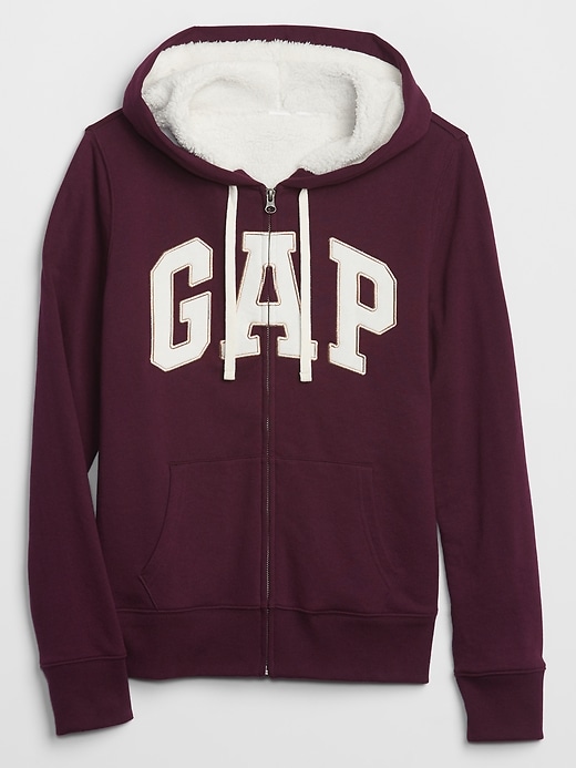 Image number 3 showing, Sherpa-Lined Gap Logo Zip Hoodie