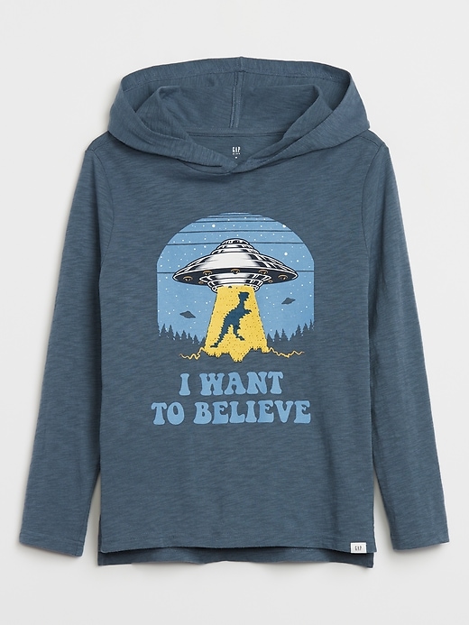 Image number 2 showing, Kids Graphic Hooded T-Shirt