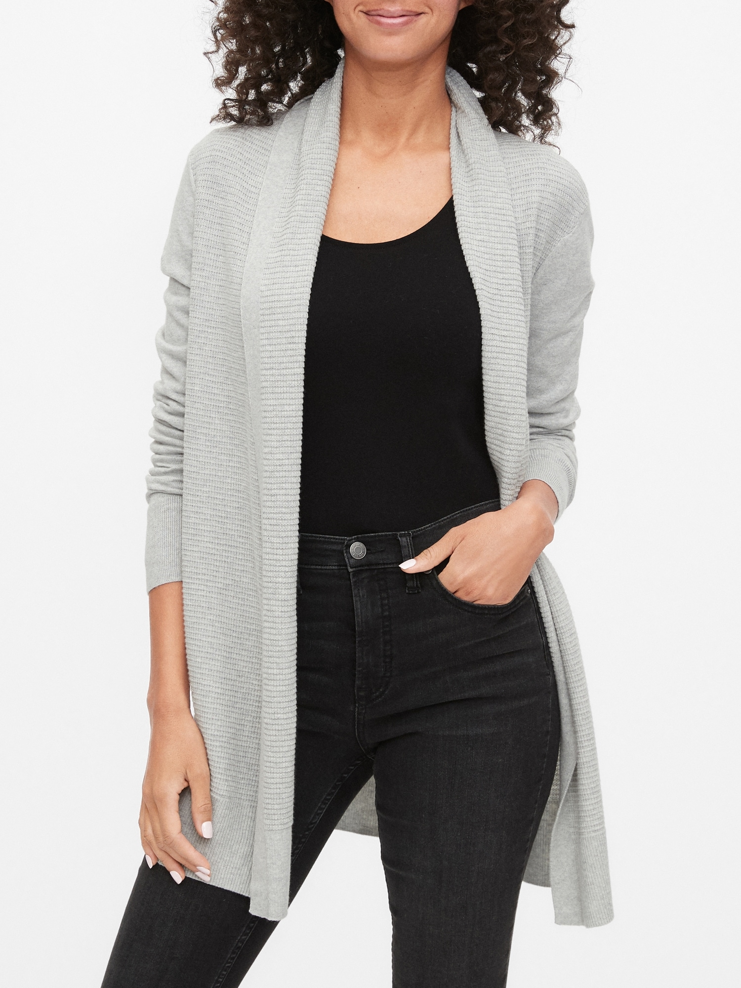gap red cardigan