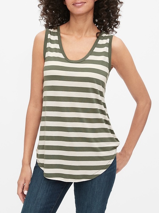 Image number 1 showing, Luxe Scoopneck Tank Top