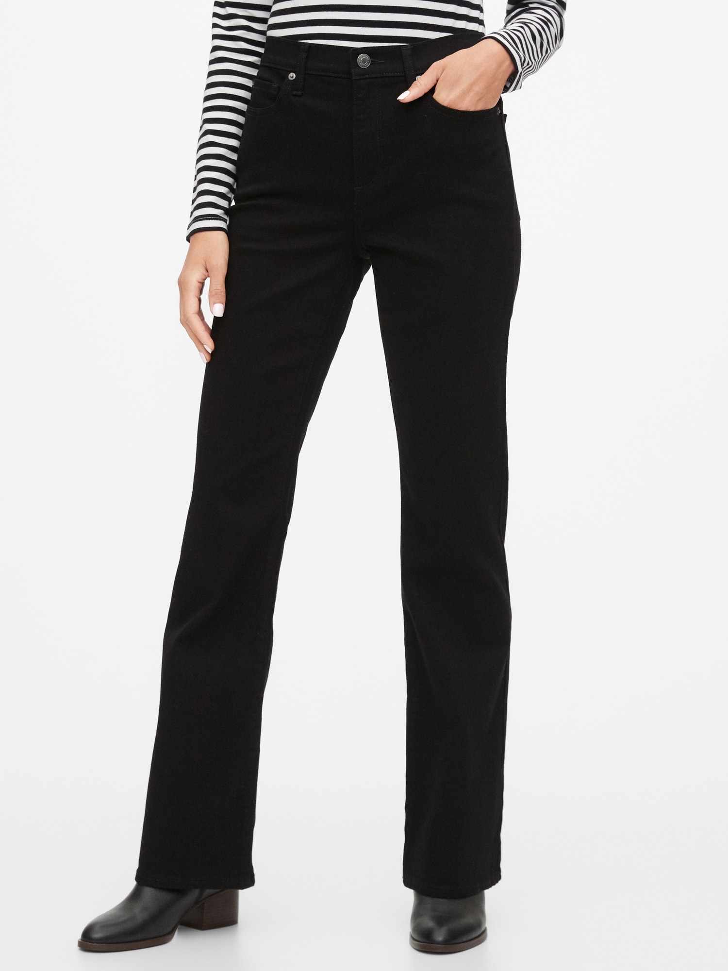 Mid Rise Bootcut Leg Jeans With Washwell™ Gap Factory