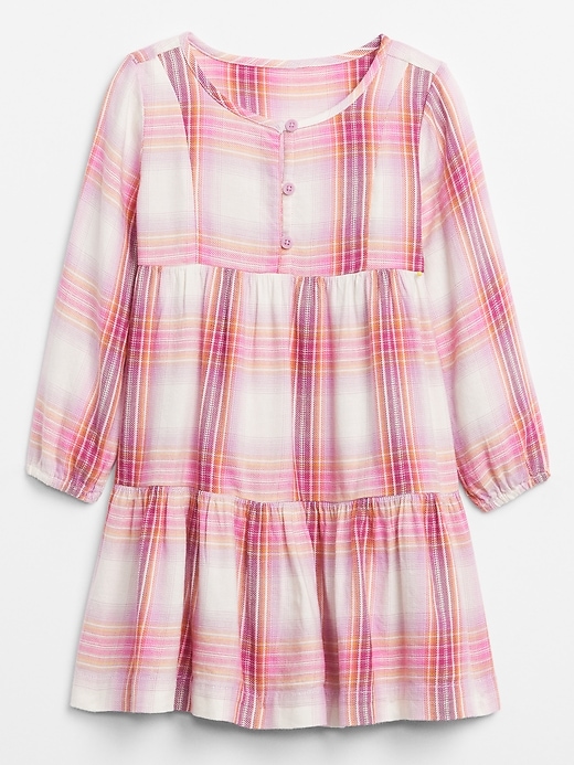 Image number 1 showing, Toddler Long Sleeve Tiered Dress